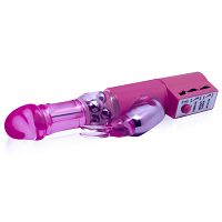 Rotacyjny wibrator ze stymulującym króliczkiem i kulkami 24 cm - 76523033 - 2