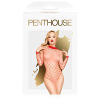 Penthouse Scandalous - siateczkowe kuszące body czerwone - 75869136 - 3