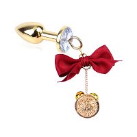 Zestaw korek analny + zaciski na sutki z czerwonymi wstążkami - 79050503 - 3