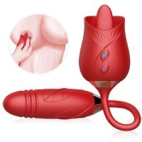 Podwójny masturbator dla kobiet posuwisty penis ruchomy język 77452900 - 5