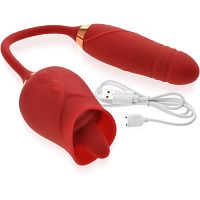 Podwójny masturbator dla kobiet posuwisty penis ruchomy język 77452900 - 8