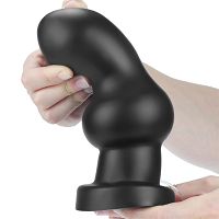 Czarny wibrujący korek analny z pilotem 10 trybów wibracji - 70275535 - 3