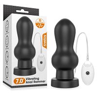 Czarny wibrujący korek analny z pilotem 10 trybów wibracji - 70275535 - 8