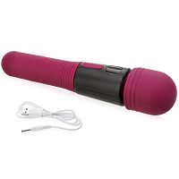 Podgrzewany do 42stc wibrator wand dwustronny masażer do penetracji i masażu - 74195148 - 2