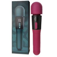 Podgrzewany do 42stc wibrator wand dwustronny masażer do penetracji i masażu - 74195148 - 3