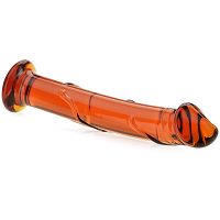 Szklane dildo 16 cm sztuczny penis ze szkła do waginy lub anusa - 78338508 - 2