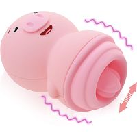 Masażer łechtaczki stymulator świnka wibrator języczek orgazmowy - 6 funkcji - 72721183 - 2