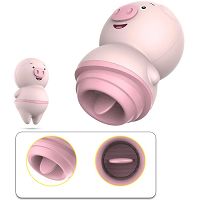 Masażer łechtaczki stymulator świnka wibrator języczek orgazmowy - 6 funkcji - 72721183 - 7