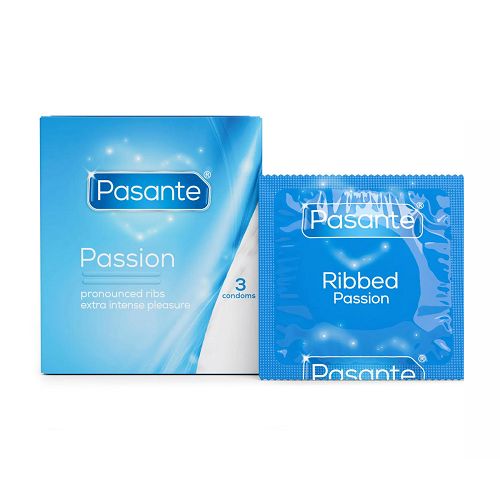 Pasante Passion prążkowane prezerwatywy 3szt - 71600048