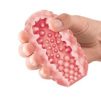 Elastyczny żelowy masturbator z kuleczkami dla mężczyzn 9 cm - 77780088 - 4