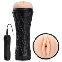 Wibrująca sztuczna pochwa wagina w tubie masturbator – 77373833 - 3