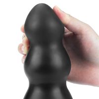 Duży wibrujący korek analny z pilotem 7 cm średnicy 10 funkcji - 79399862 - 8