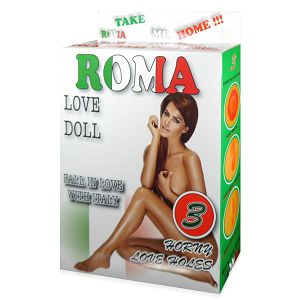 Dmuchana lalka miłości Roma z 3 otworami rozkoszy - 79063025