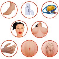 Dmuchana lalka miłości Angelina cyberskóra 156 cm - 73860283 - 4