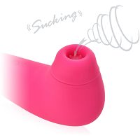 Ssący masażer do łechtaczki + wibrator g-spot z funkcją grzania do 45stc, masturbator 2w1 - 79267537 - 4