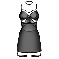 Obsessive Arrowel czarna koszulka + choker i pasy na uda - 79170522 - 2