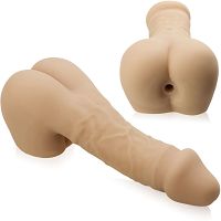 Masturbator dla gejów - pośladki i ponętny realistyczny penis + mały lubrykant - 78237578 - 2