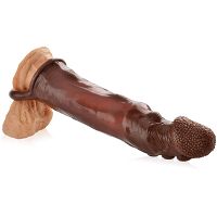 Nakładka na penisa przedłuża o 5,5 cm + pierścień na jądra - 72626870 - 2