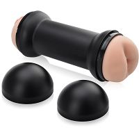 Dwustronny masturbator w tubie - ciasny odbyt i różowiutka wagina - 75670076 - 2