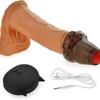 Żelowy masturbator sterowany pilotem stymulująca nakładka na żołądź 10 funkcji - 73479098 - 4