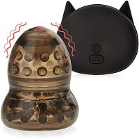 Żelowy masturbator sterowany pilotem stymulująca nakładka na żołądź 10 funkcji - 73479098 - 5