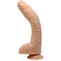 Duży wygięty penis g-spot elastyczne dildo na mocnej przyssawce 27 cm - 71152492 - 2