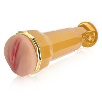 Realistyczna sztuczna pochwa Ella z regulowaną przyssawką i wibracjami - 76882542 - 2