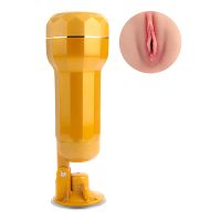 Realistyczna sztuczna pochwa Ella z regulowaną przyssawką i wibracjami - 76882542 - 4