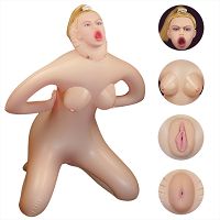 Sex lalka realistyczna 98 cm 3 otwory cielista – 71596473 - 4