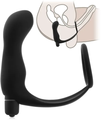 Masażer prostaty 10 funkcji z pierścieniem korek analny zakładany na penisa – 84356124