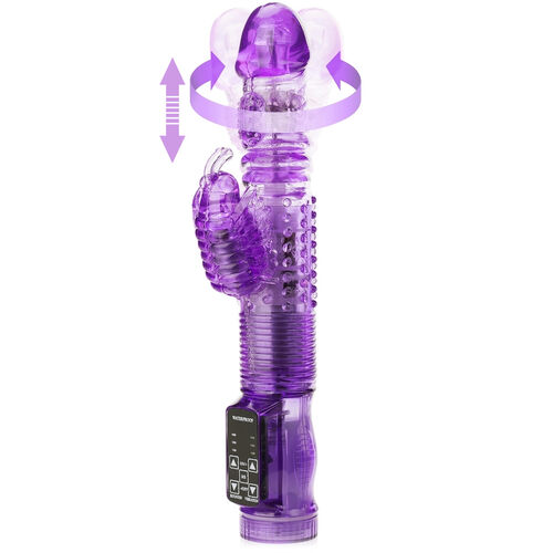 WIBRATOR ROTUJĄCO-POSUWISTY Z MOTYLKIEM DO ŁECHTACZKI - 79266583