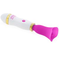 Dyskretny masturbator łechtaczkowy ssący masażer z języczkiem wibrator tulipan - 76952712 - 6