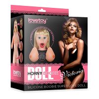 Realistyczna sex lalka blondynka 152 cm silikonowy biust + 3 otwory - 71247683 - 5