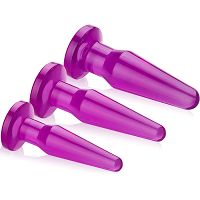 Zestaw 3 fioletowych korków analnych – wrd a06-79-170 - 2