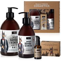 Wegański zestaw dla mężczyzn DOBERMAN żel+mydło+szampon+olejek - 76225120 - 2