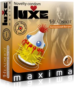 Luxe maxima headshot - wystrzałowe prezerwatywy z wypustkami - 79046469