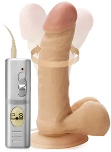 Wibrator rotacyjny z przyssawką dildo jak prawdziwy penis - 78176060