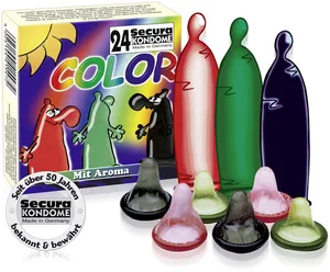 Prezerwatywy smakowe i kolorowe - secura color - 24 szt. Dsr 04154480000