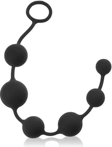 Anal beads – silikonowy kulkowy łańcuszek analno-pochwowy - 87188421