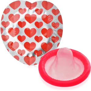 Pasante heart - czerwone prezerwatywy w opakowaniu w kształcie serca - 1 szt - 76238108